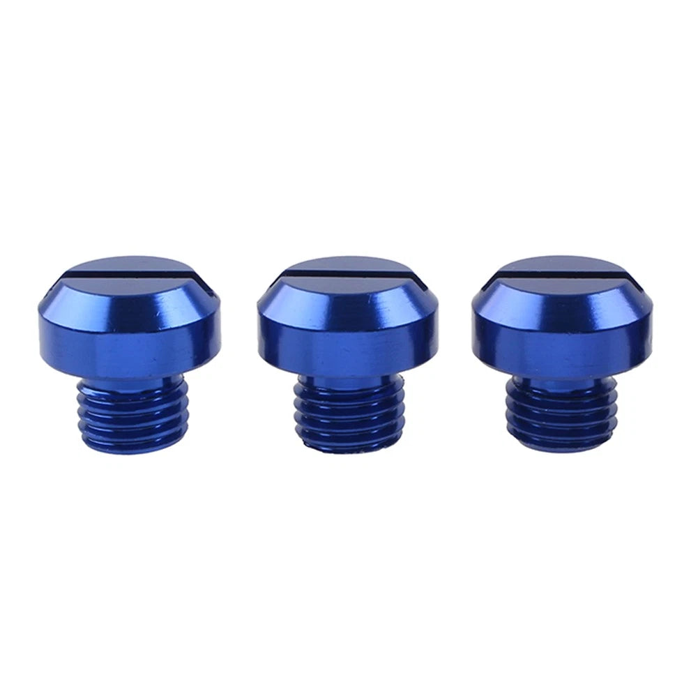 3Pcs M10x1.25 Motorcycle Mirror Hole Blanking Plugs Blue