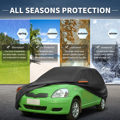 Waterproof Car Cover with Zipper for Toyota Vitz (2005–2013)