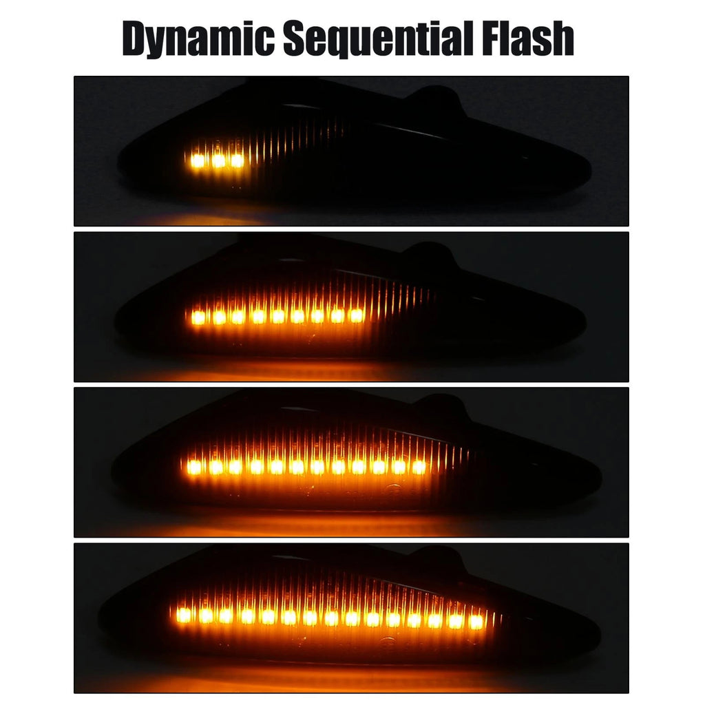 Side Marker Lights Turn Signal Assembly Pair for Mazda (2009–2015)