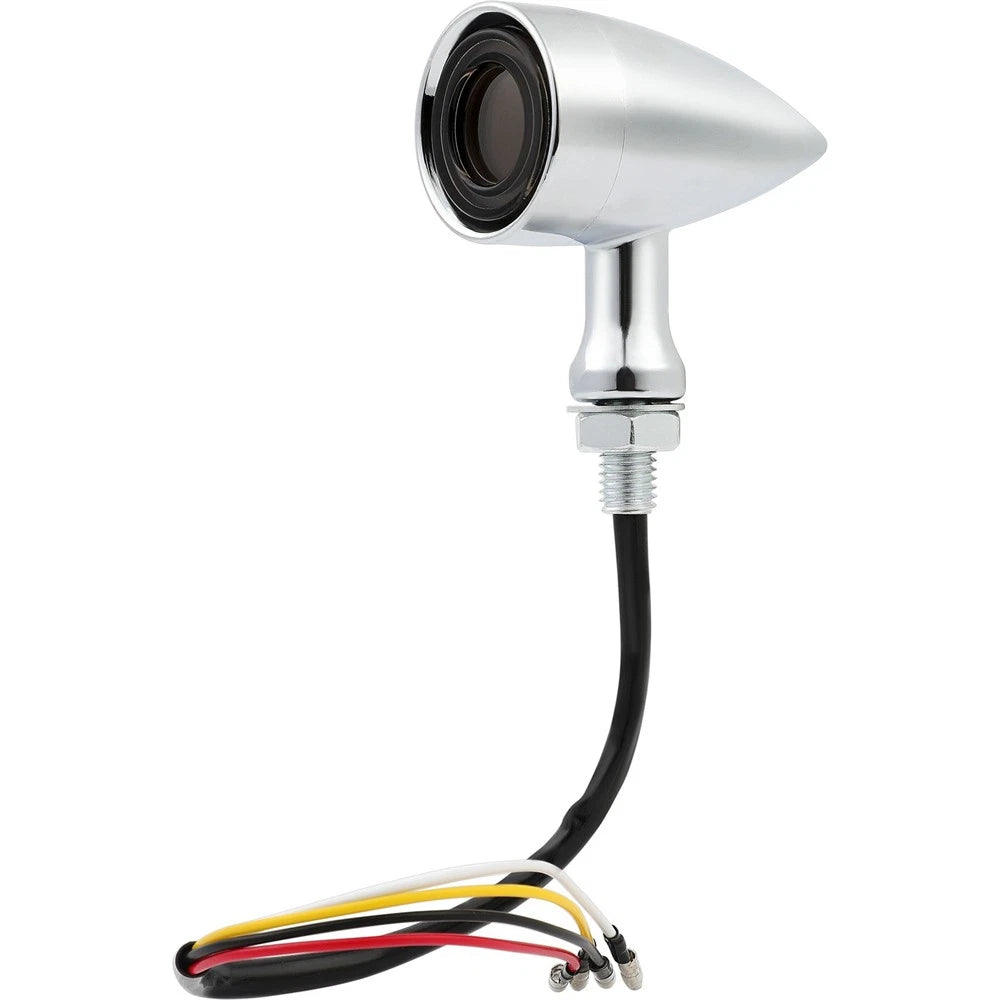 2Pcs LED Turn Signal Blinker Light for Motorcycle (Chrome Housing)