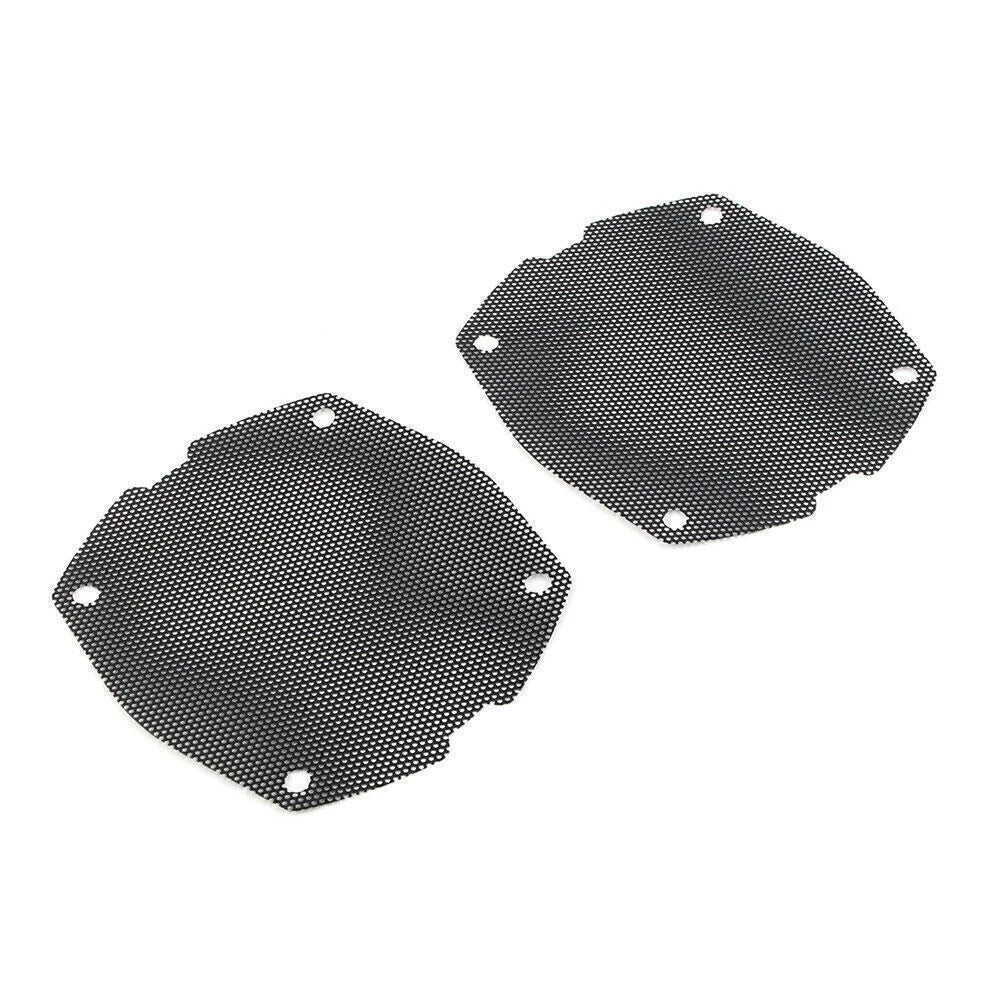 Black Thin Mesh Front Fairing Speaker Grilles for Harley FLH (1998–2013)