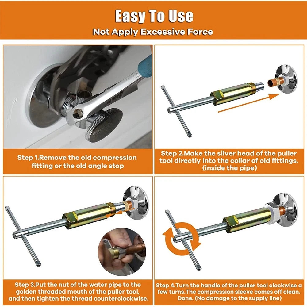 Sleeve Puller for Corroded Stuck Valves with 1/2 in For Compression Fittings