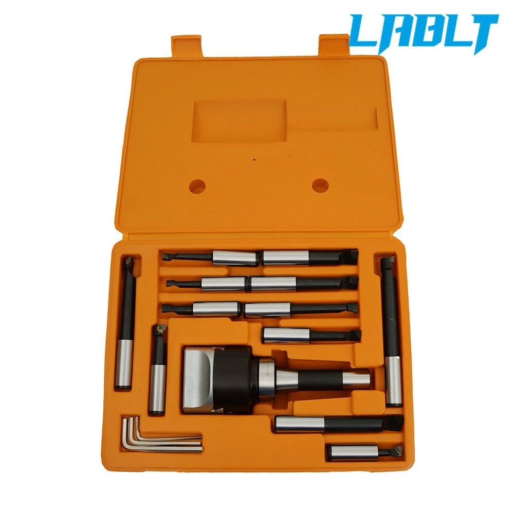 3" Boring Head with R8 Shank & 12-Pack 3/4" Carbide Boring Bar Set