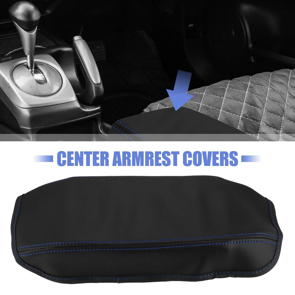 Car Armrest Cover Pad Microfiber Leather for Honda Civic (2006–2011)