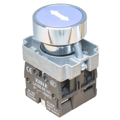 Pushbutton Switch for LA188-BA3665 (1NO 1NC, Metal Head, Dual Color Indicator)