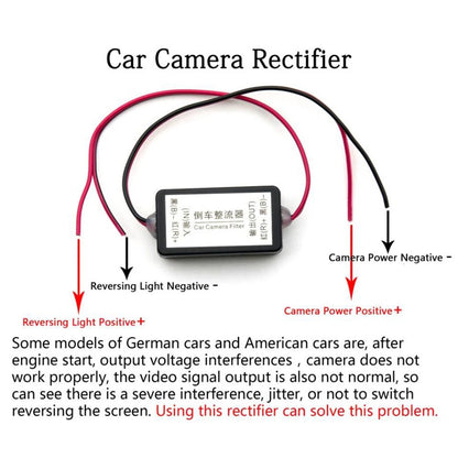 Rear View Rectifier for Car (12V DC) - Waterproof Relay Capacitor Filter