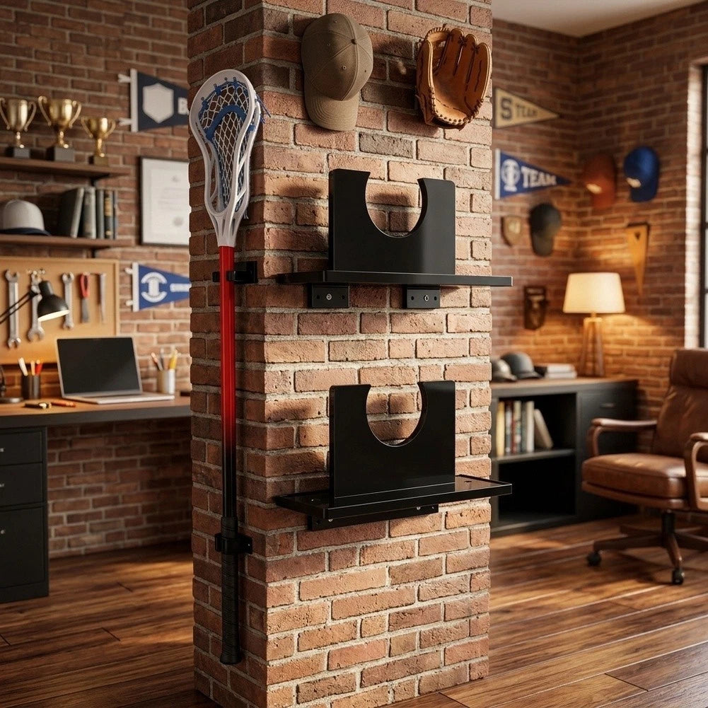 Hockey Rods Wall Mount Display for Baseball Bats (Pre-drilled Holes)