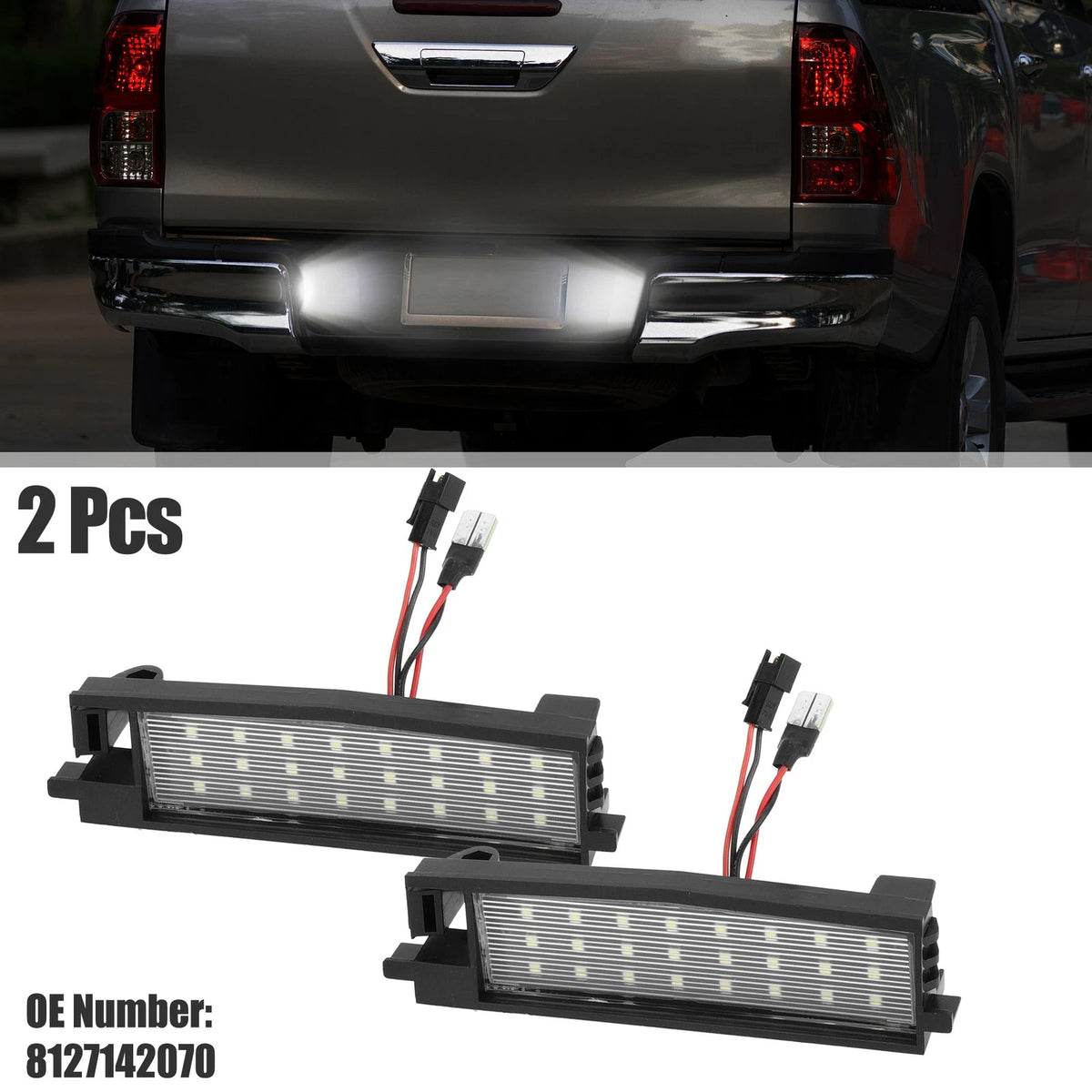 2X LED License Plate Light for Toyota RAV4 (2006–2011) No. 8127142070