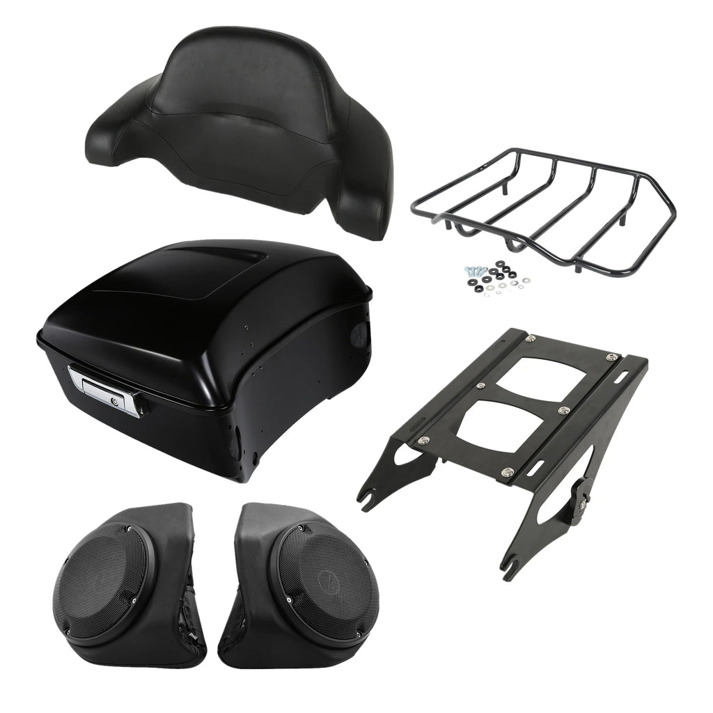 Trunk Backrest Pad Mount Speakers for Harley Touring (2014–2023)