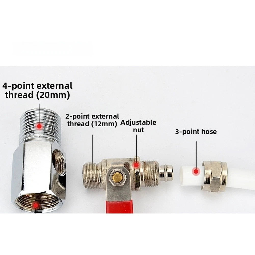 Three Way Fitting with Ball Valve for 3/4 Inch