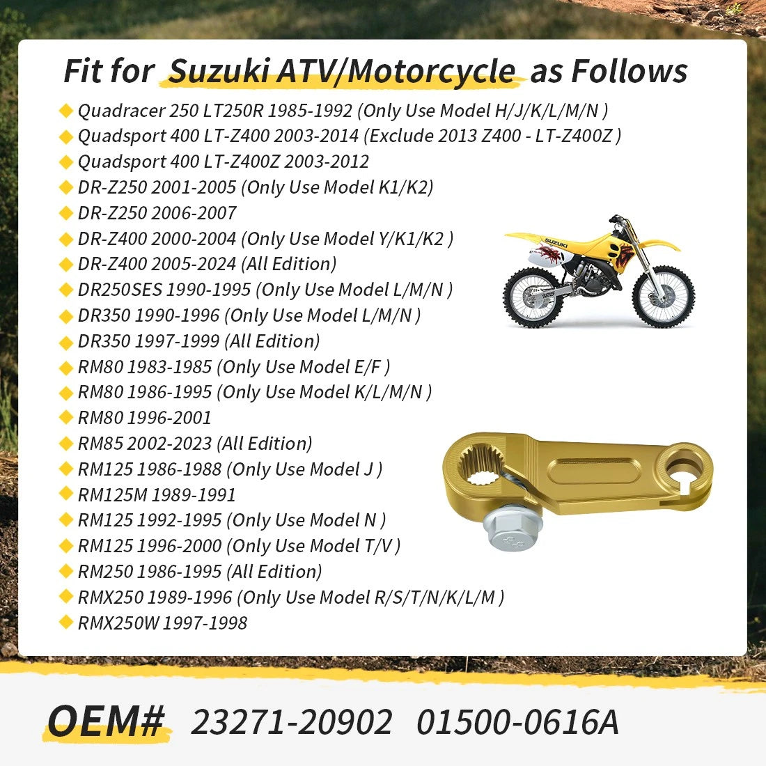 Clutch Release Arm for Suzuki DRZ400 LT-Z 400 RM 80 85 DR350 (1980–1985) 23271-20902