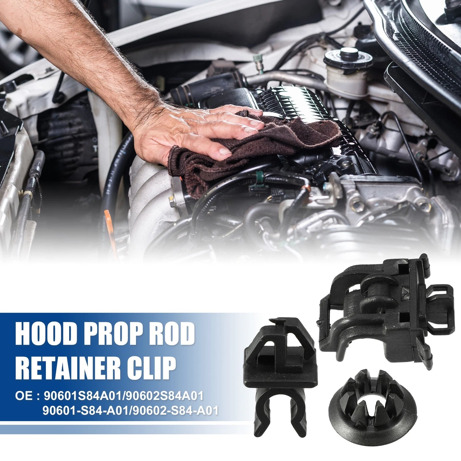 Hood Prop Rod Holder Set for Honda Prelude (1992–2001)