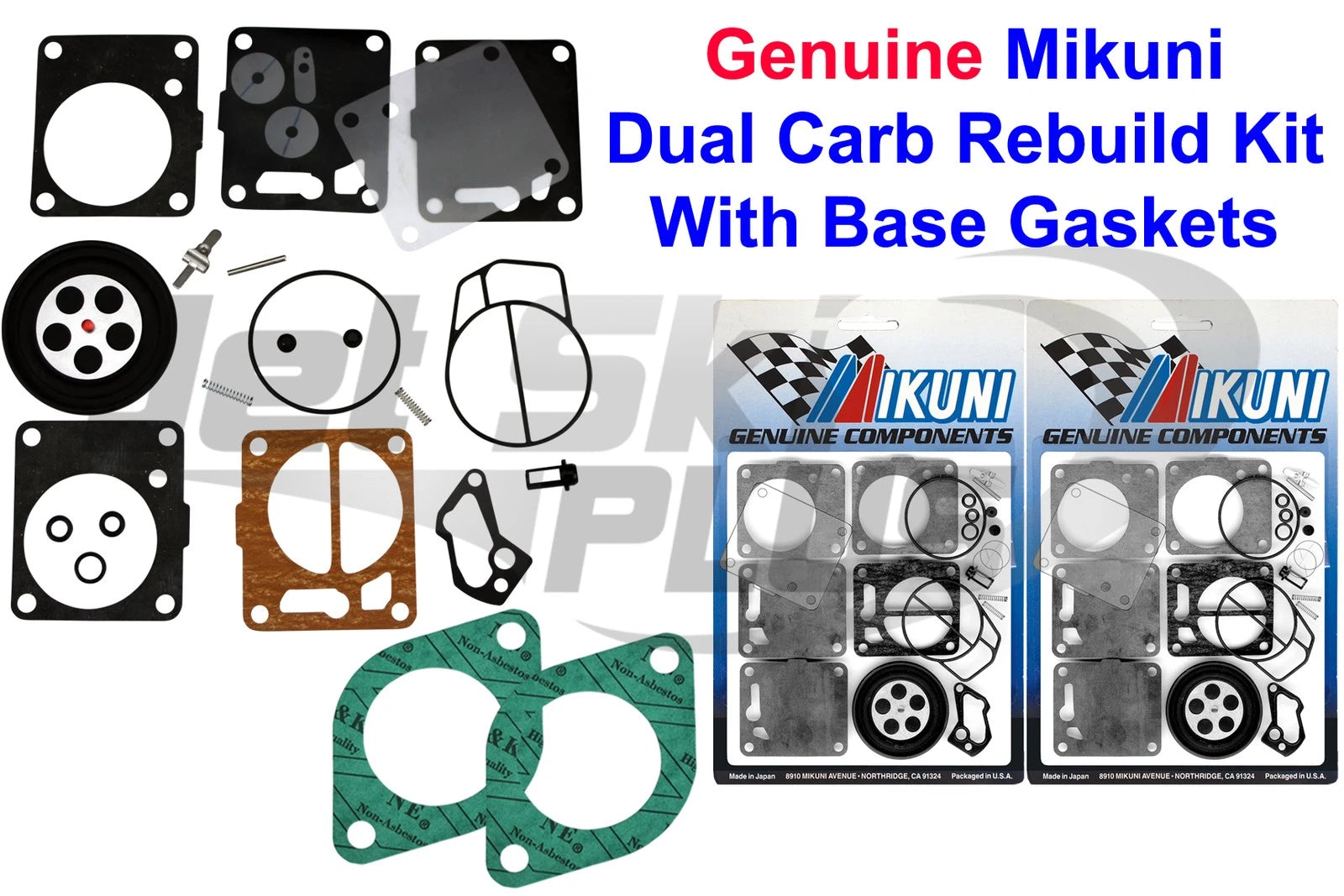 Carburetor Rebuild Kit & Base Gasket for SeaDoo XP 717 720 (1995–2000)