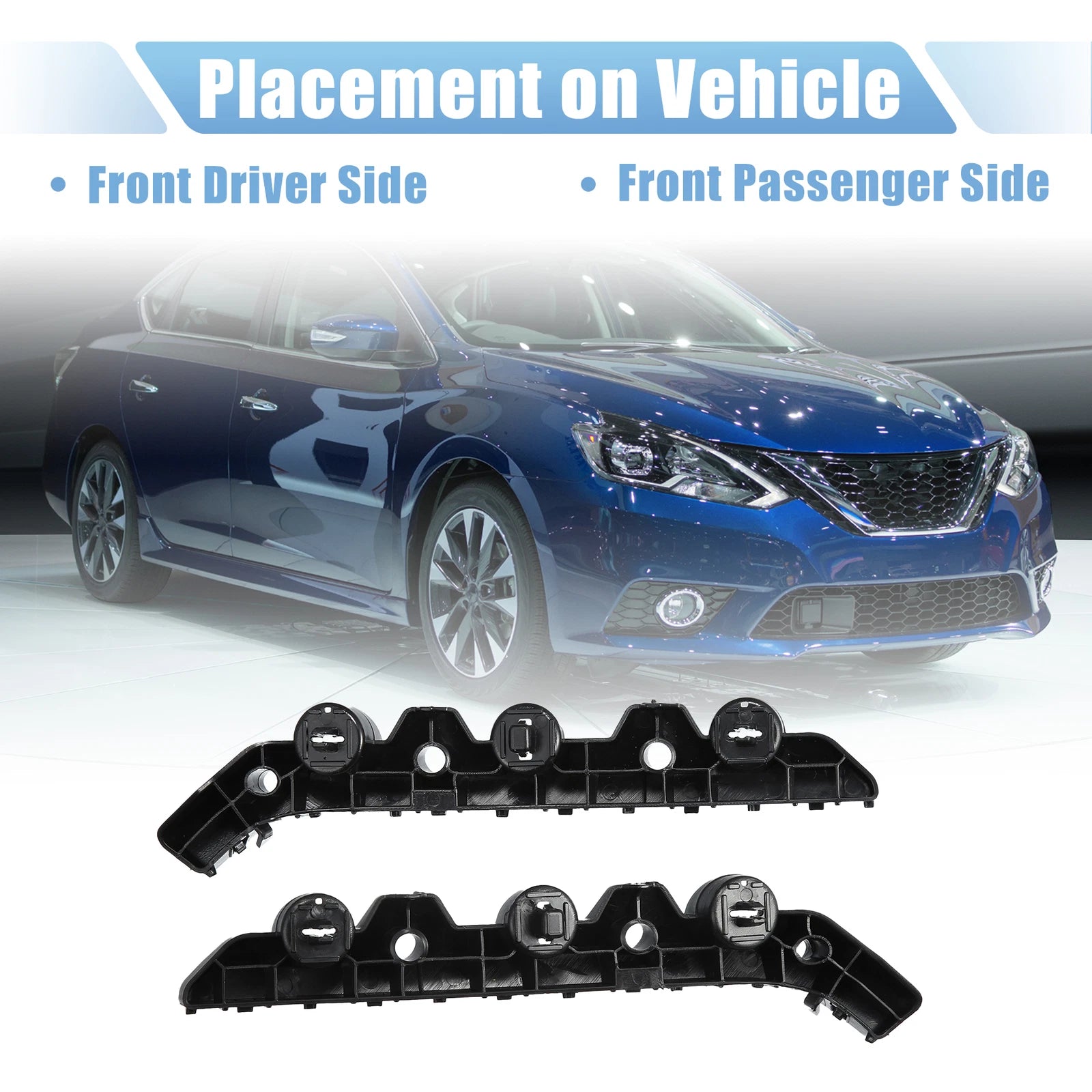 1 Pair Front Bumper Mounting Support Bracket 62224-3YU0A for Nissan Sentra (2013–2019)