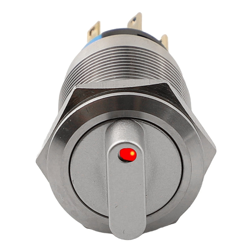 3 Position Latching Rotary Switch 19mm for Universal Applications (12-24V)