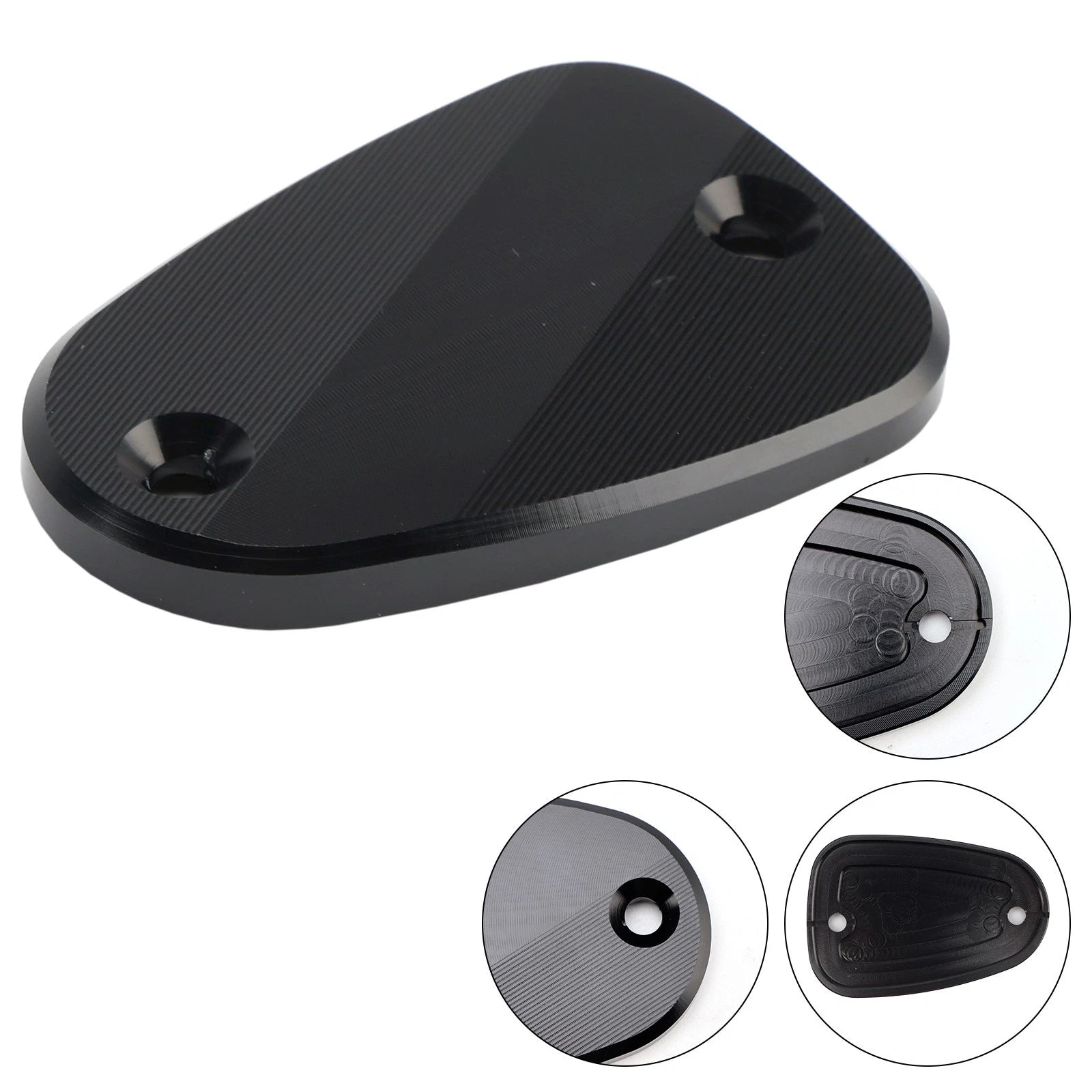 CNC Front Brake Fluid Reservoir Cap Black for Bonneville T100 T120 Bobber (2001–2025)