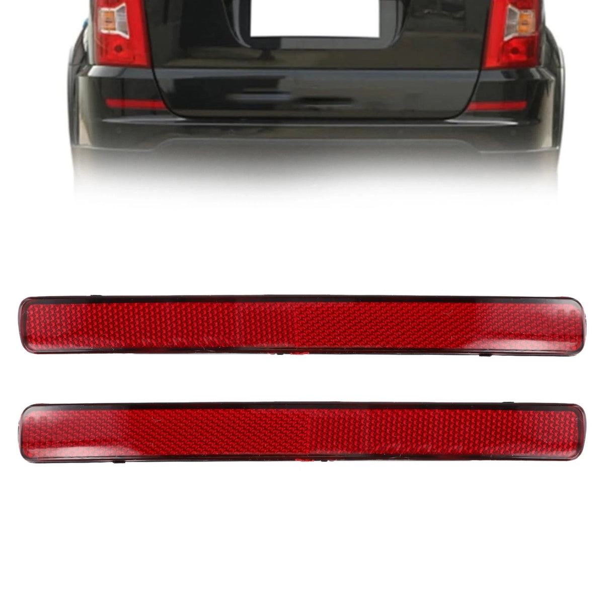 Pair of OEM Style Rear Bumper Reflectors for Ssangyong Rexton Kyron