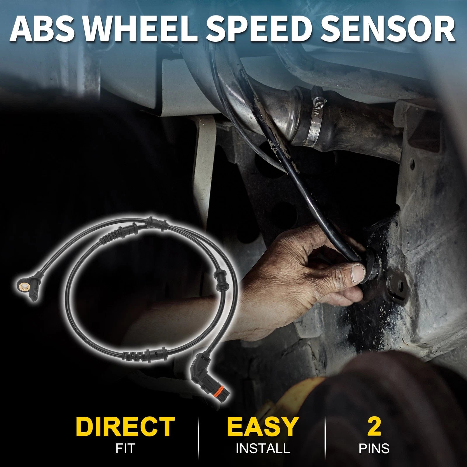 Front Right ABS Wheel Speed Sensor Replacement for Mercedes-Benz GL350 GL450 (2007–2015)