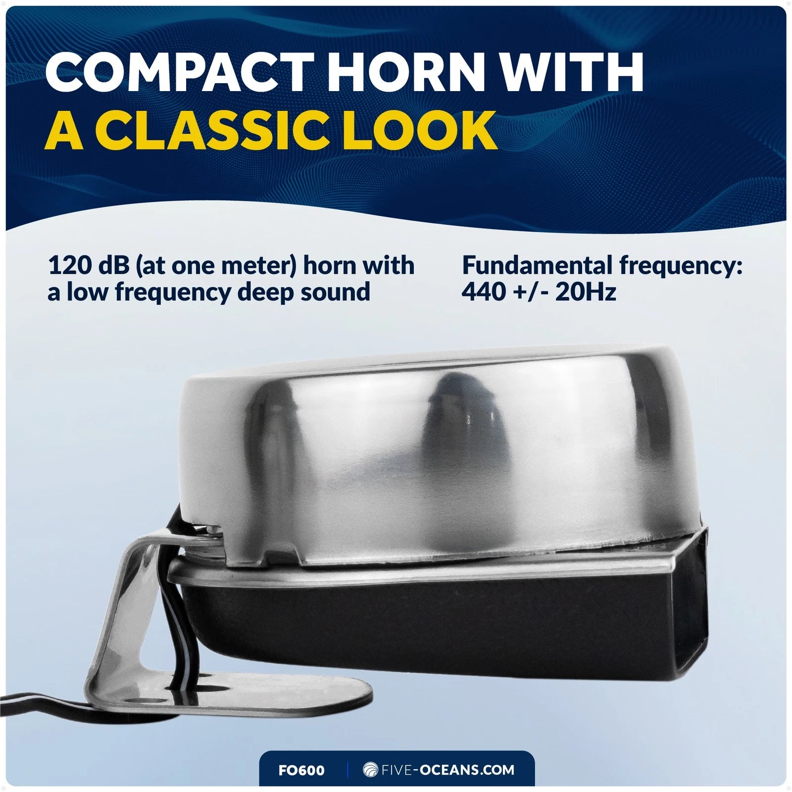 Single Electric Boat Horn for Five Oceans (12V FO600)