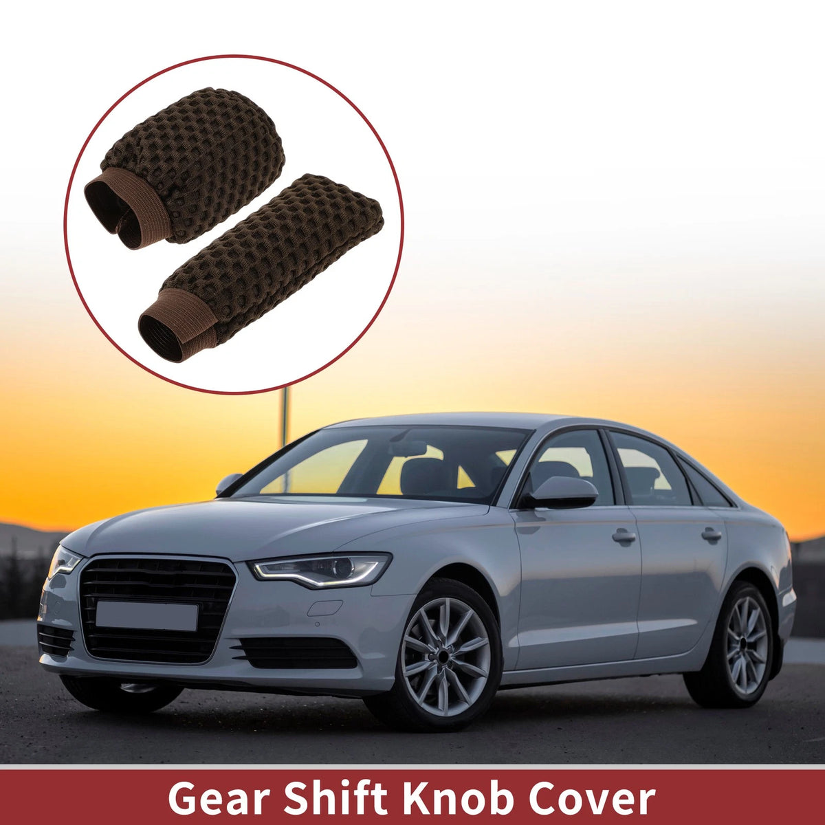 Gear Knob Protector Cover for Universal Cars (Coffee Color)