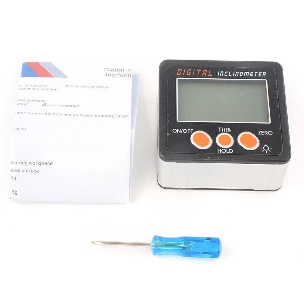 4x Digital Inclinometer Level Protractor Angle Finder with Magnet