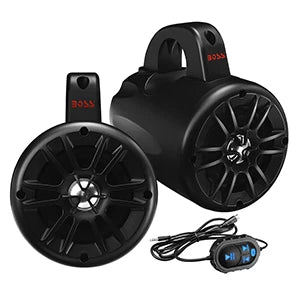 Boss Audio BM40AMPBT Amplified Waketower Speakers for Boat (500W)