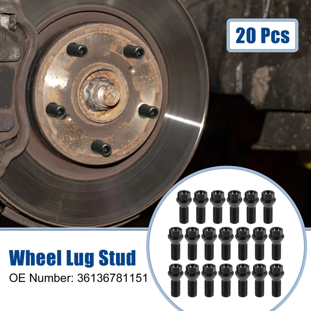 Wheel Lug Bolts M14x1.25 20 Pack for BMW 3 Series E46 E90 (1999–2013)