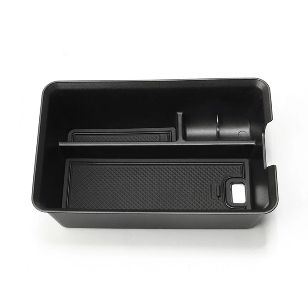 Armrest Storage Box for Megane ETech (2022–Present) - Black ABS Material