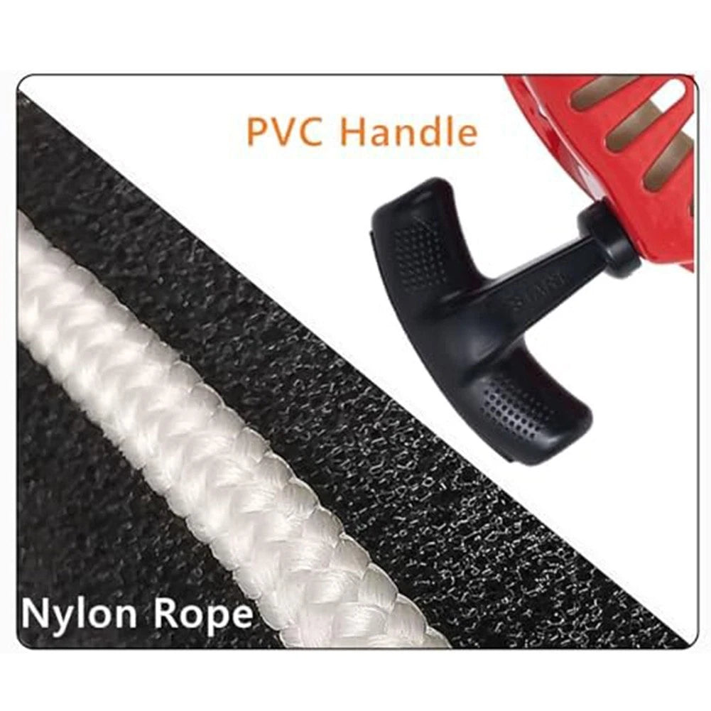 Recoil Starter Cord for Generator (Replacement, Ergonomic PVC Handle)