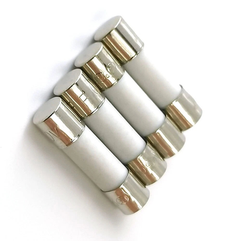 4Pcs Ceramic Fuse Tubes 15A 6x30mm for Microwave Oven (250V)