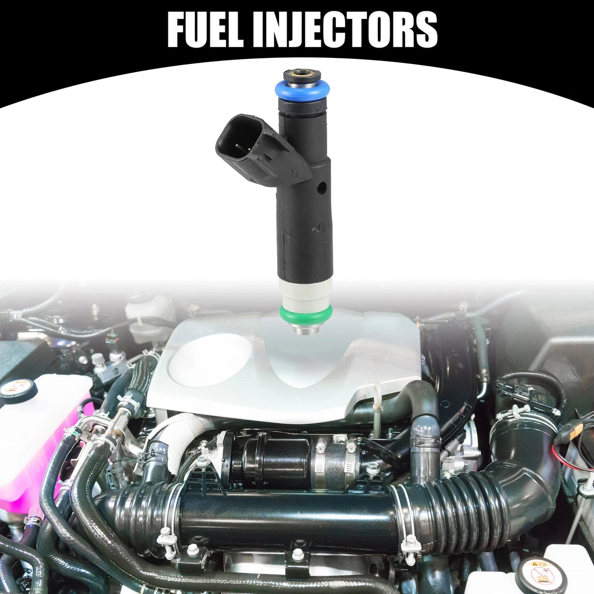 1 Pcs Fuel Injector for Ford F-150 (2004–2008) Metal Black