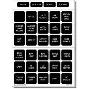 Label Set for Blue Sea 4217 Square Format (120)