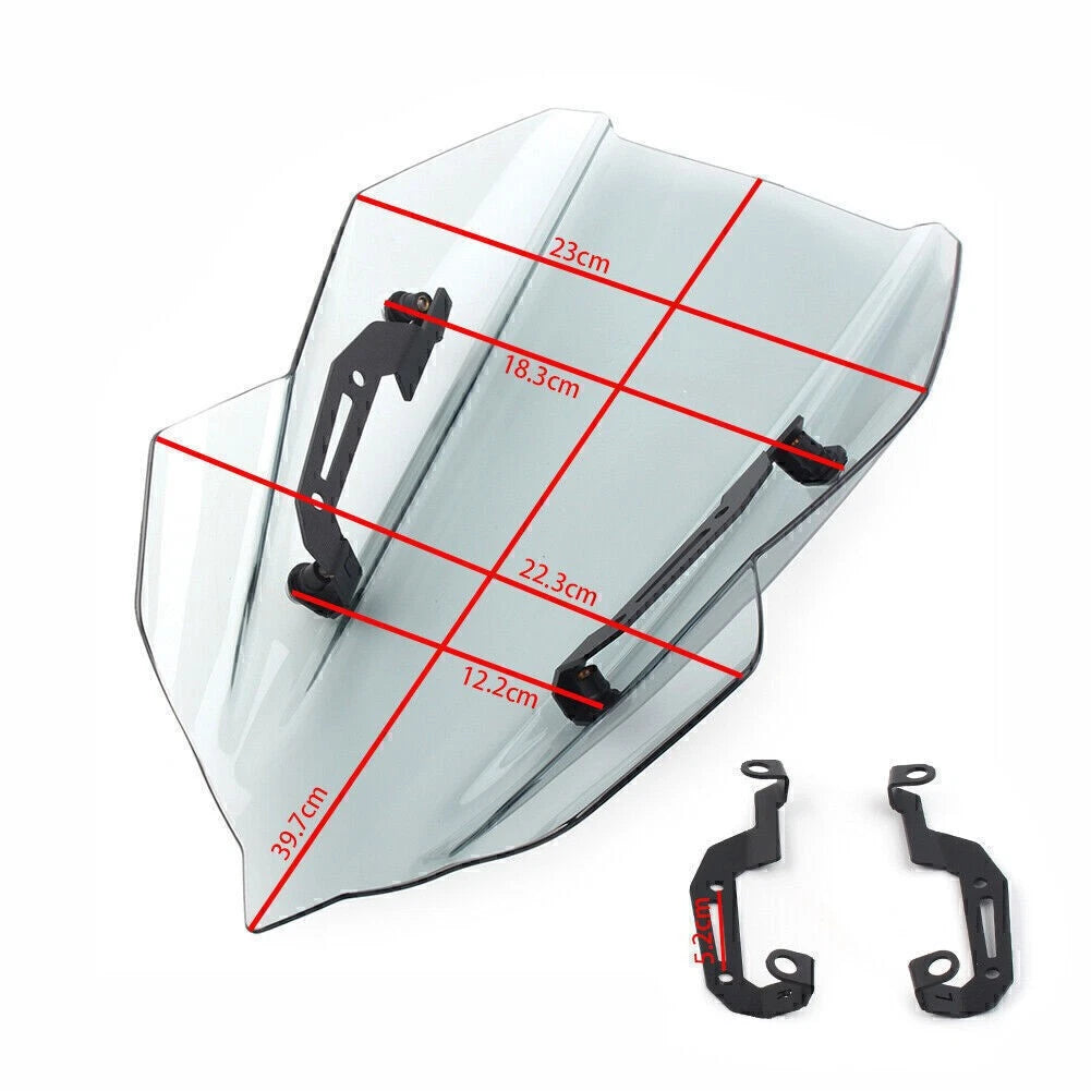 Windscreen for Kawasaki Z400 (2019–2021) w/Bracket, Black