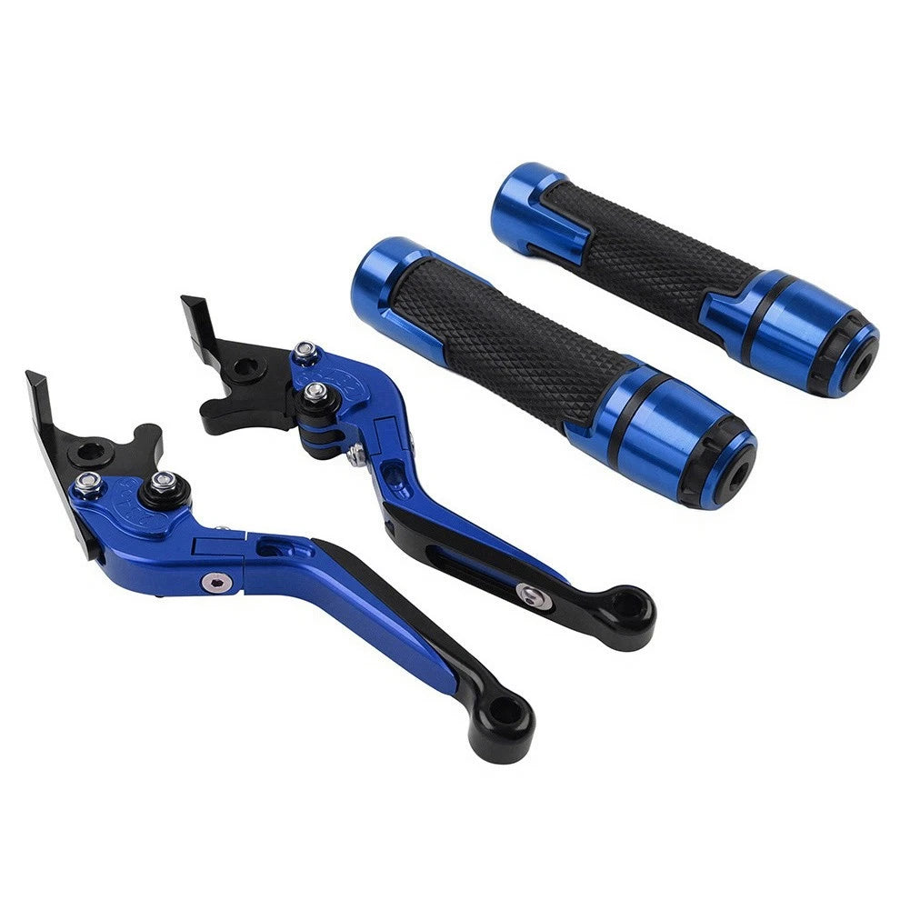 Folding Extendable Brake Clutch Lever for Kawasaki Ninja 125 (2019) Blue