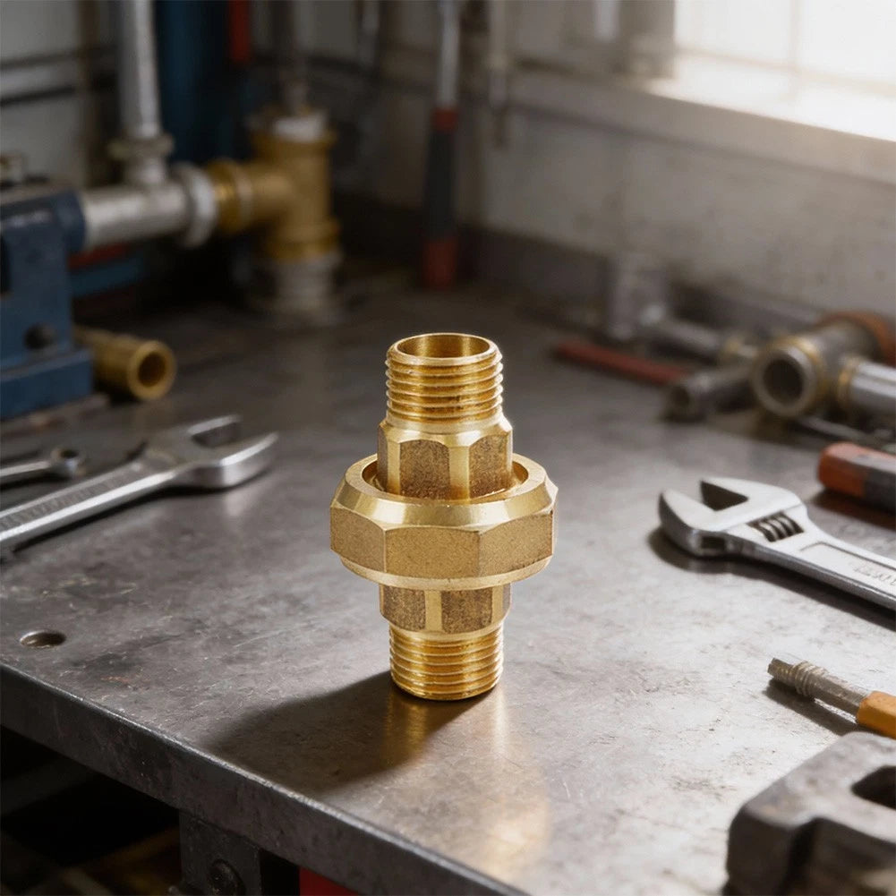 3/4 Inch Double External Thread Brass Fitting for Plumbing Use