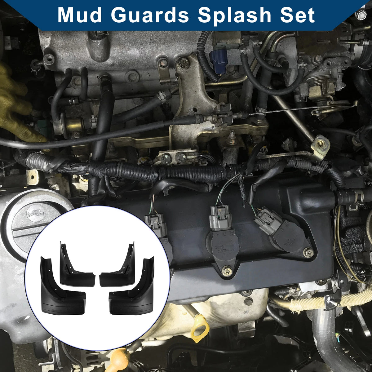 Set of 4 Mud Flaps Splash Guards for Mercedes-Benz GL/GLS (2015–2016)