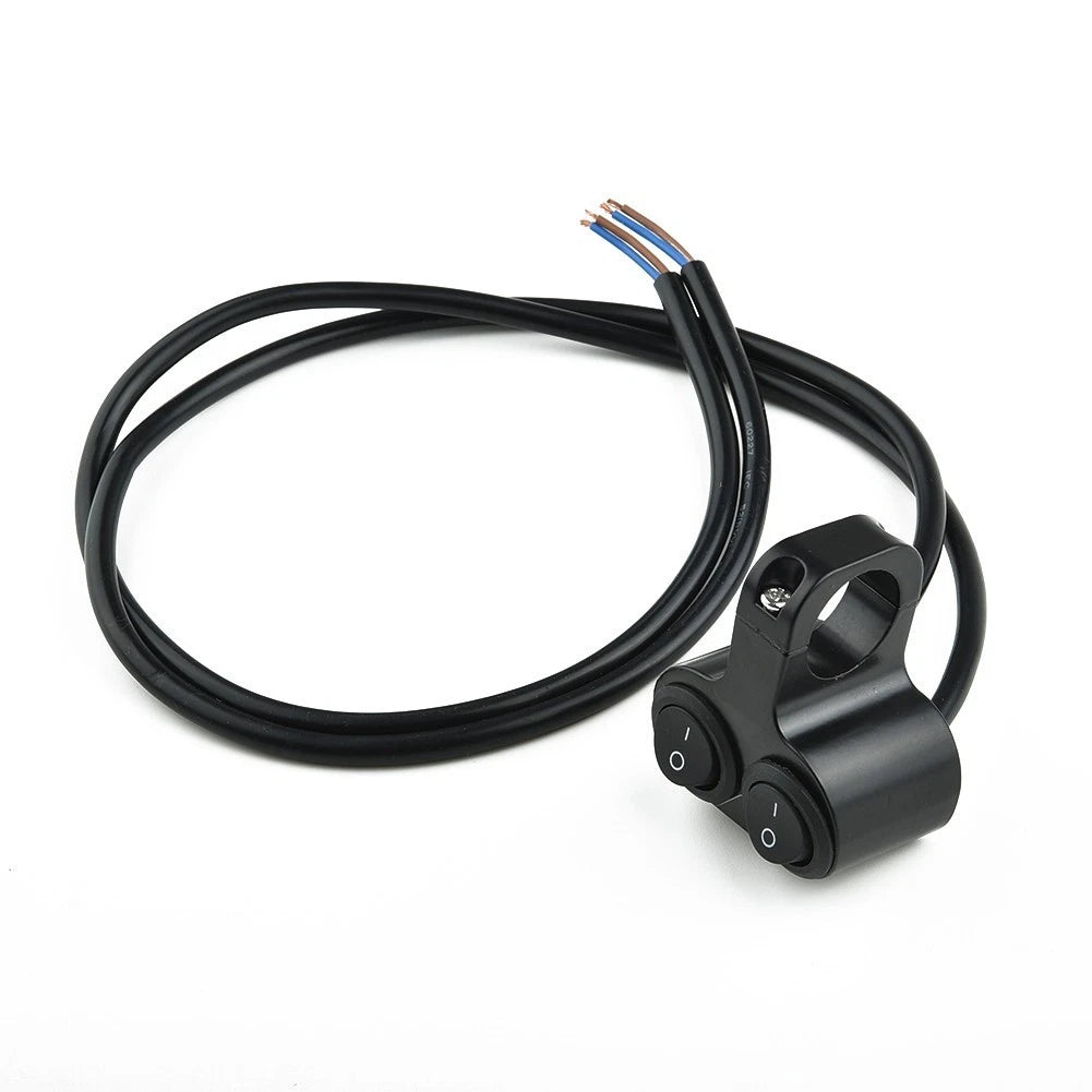 Dual 12V Motorcycle Handlebar Light On-Off Switch for 7/8 Inch 22mm Bars
