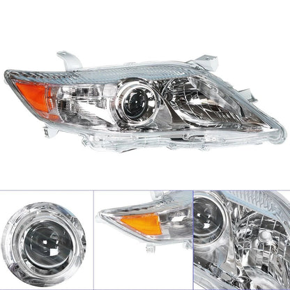 Headlight Assembly Set of 2 Chrome for Toyota Camry LE XLE (2010–2011)