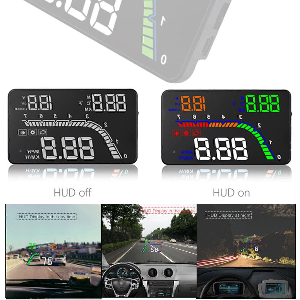 4 Inch HD Head Up Display Speedometer Projector for Universal Vehicles