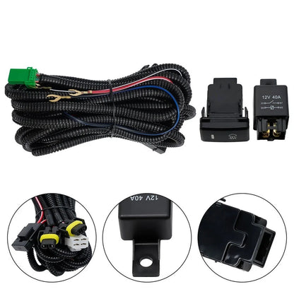 Fog Light Harness Kit for Toyota (67 Inch, Includes Relay Switch)
