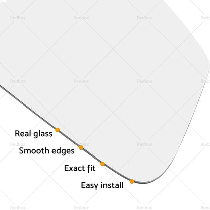 Left Passenger Side Mirror Glass for Toyota Yaris (2012–2017)