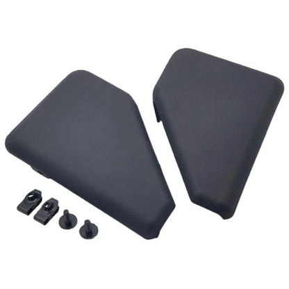 Set of 2 Rear Side Pedal End Covers for Ford F150 (2015–2022) ABS Black