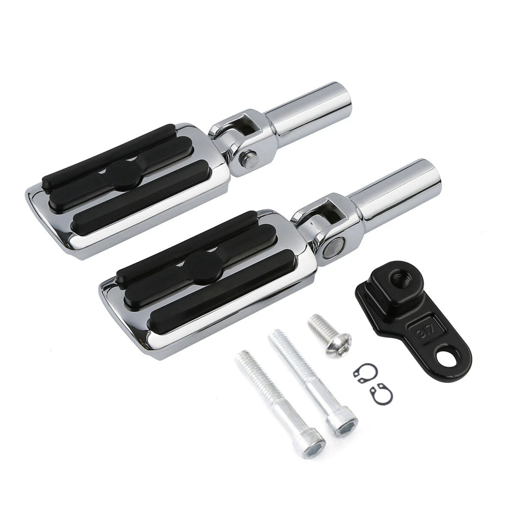 Chrome Rear Passenger Foot Pegs for Harley Softail Slim (2012–2017)