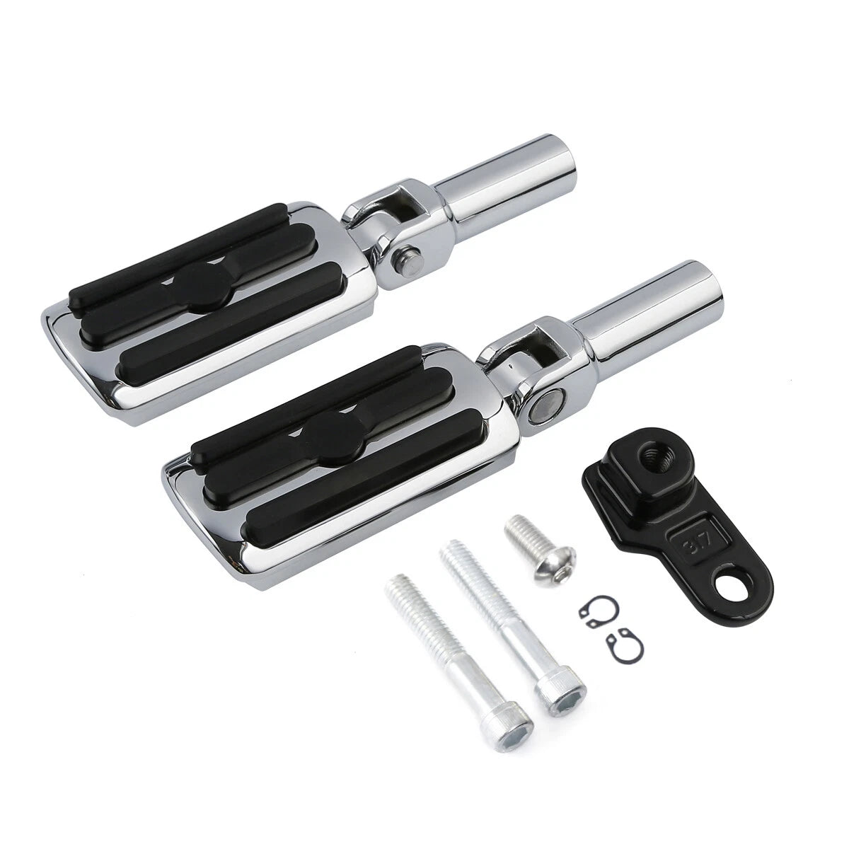 Chrome Rear Passenger Foot Pegs for Harley Softail Slim (2012–2017)
