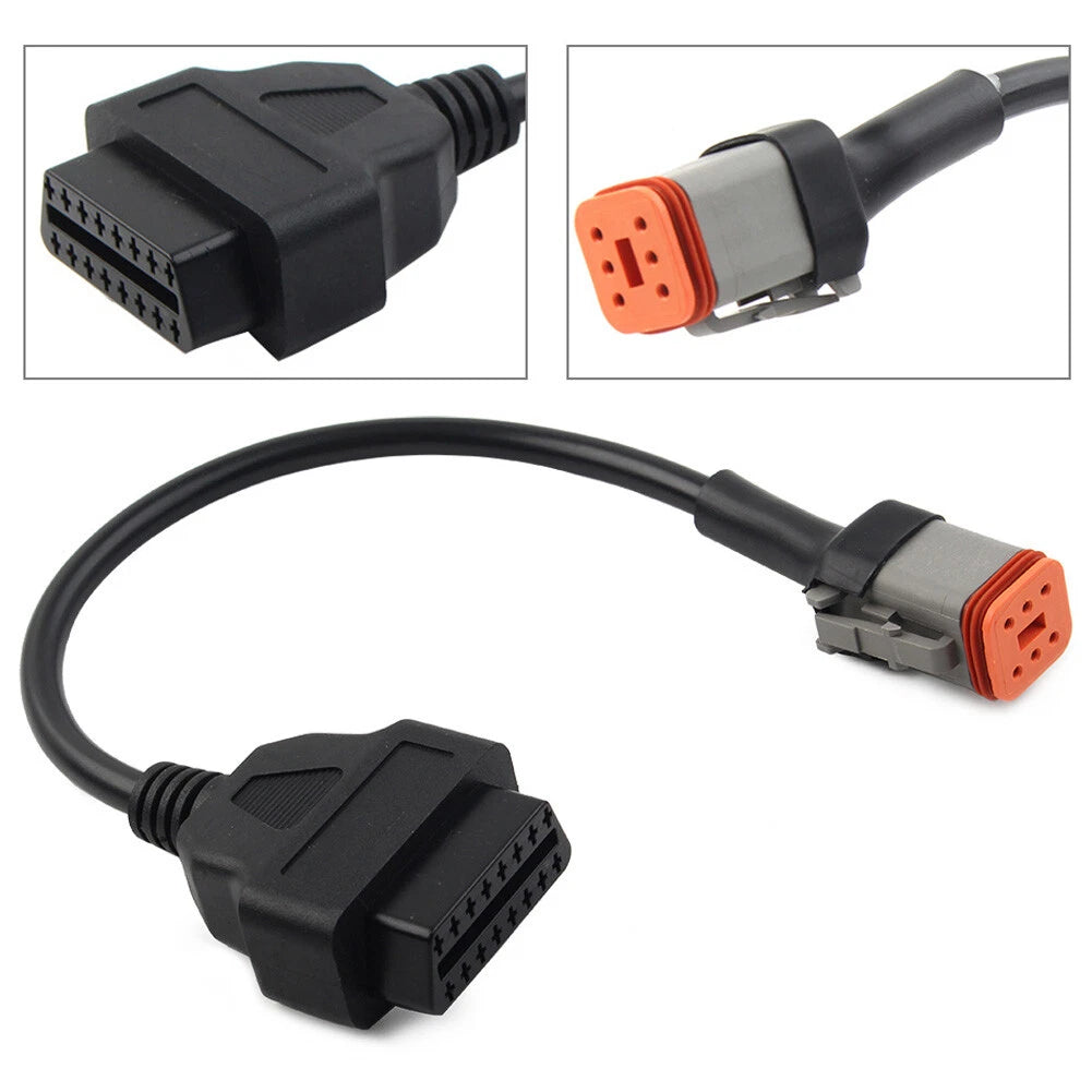 6Pin to OBD2 16Pin Diagnostic Scanner Adapter Cable Fit For Harley Davidson mo