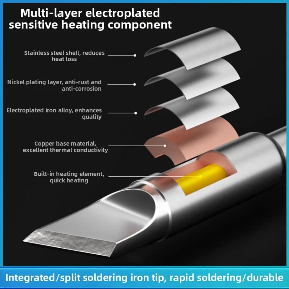 Soldering Iron Handle Repair Kit for C210 - Straight & Curved Tips