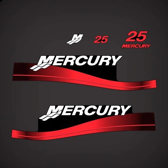 Sticker Set for Mercury 25 hp Outboard (808499A00)