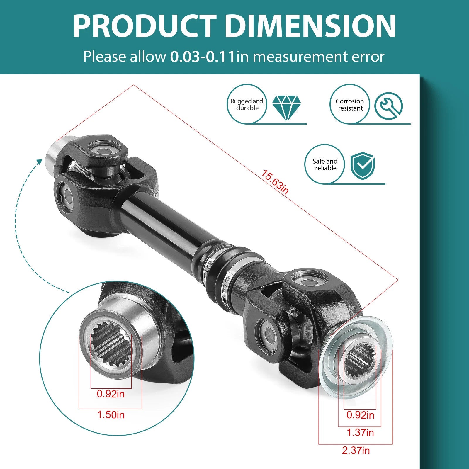 Rear Propeller Drive Shaft for Can-Am (703500855, 703500925, 705501406, 703500986)