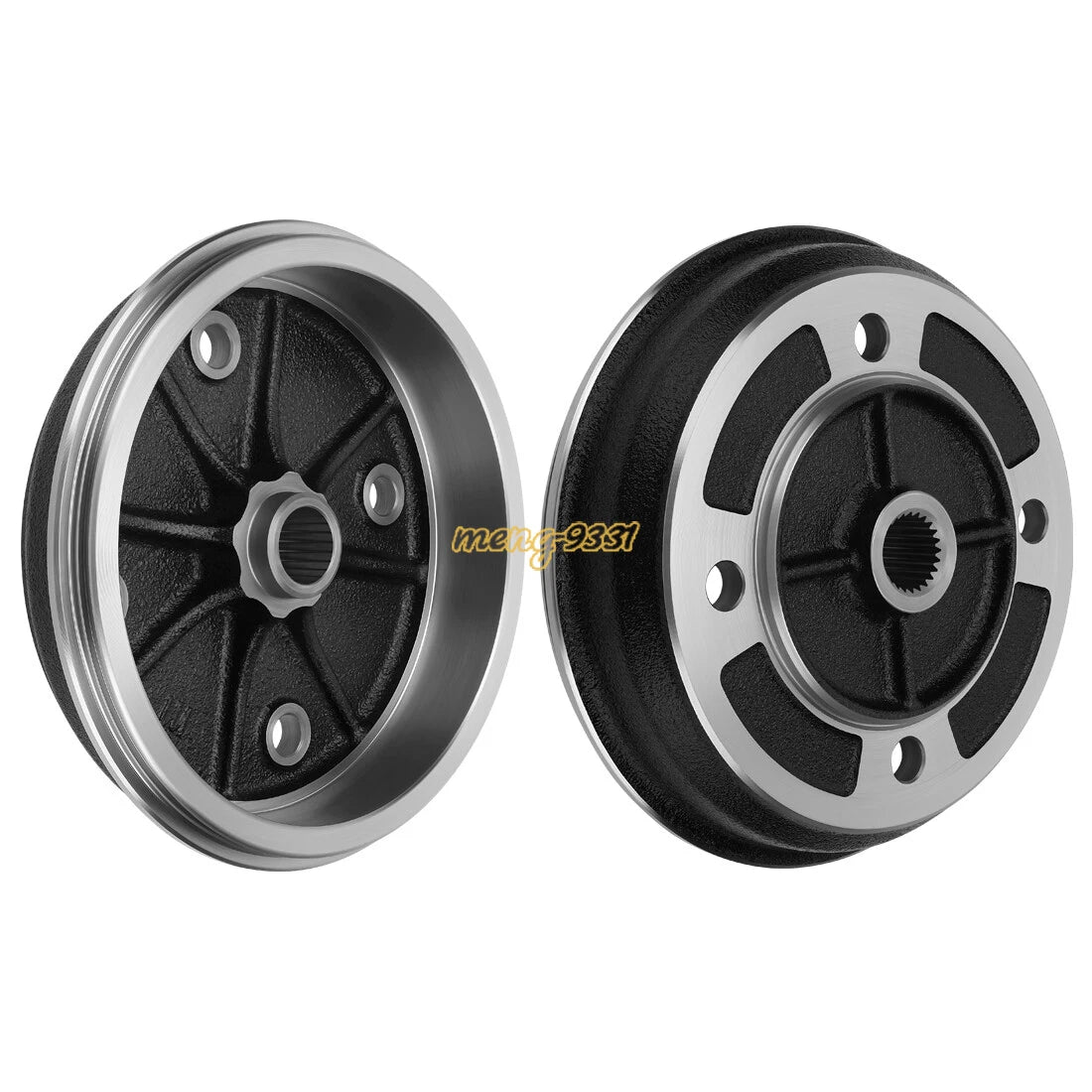 2X Front Wheel Brake Drums for Kawasaki Mule 2520 (1993–2000)