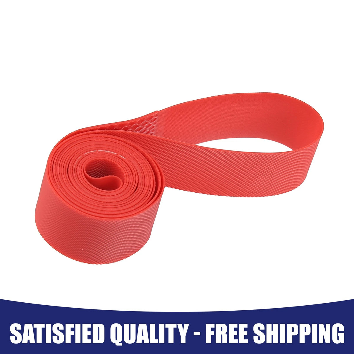 Wheel Rim Strip Tape Liner PVC Red for 24 Inch Bike Bicycle (2 Pack)